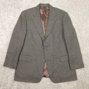 Brooks Brothers Jacket Mens 44 R Green Wool Lambswool Blazer 346 Business Coat